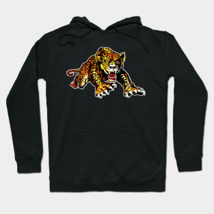 African tiger fierce and jumping Hoodie